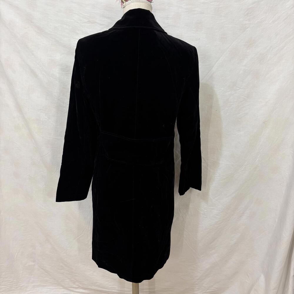 Vtg 90s/y2k Gallery Velvet knee length coat sz - Picture 2 of 6